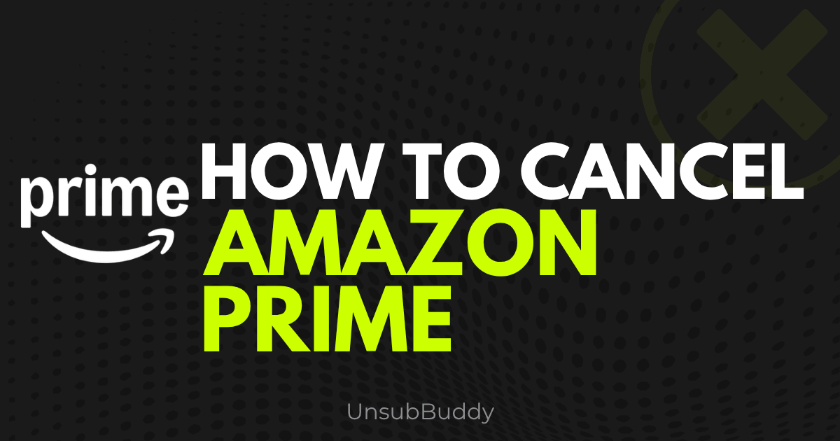 A clear step-by-step user interface walkthrough demonstrating how to navigate the Amazon account settings menu to cancel a Prime subscription