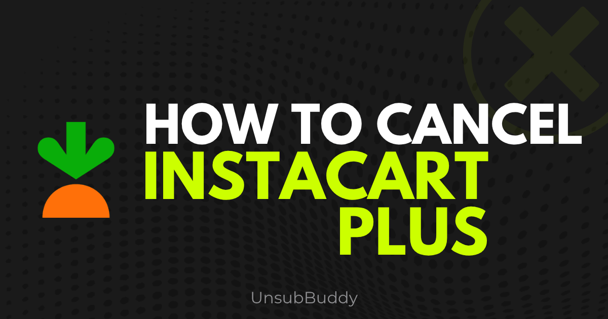 A clear step-by-step user interface walkthrough demonstrating how to navigate the Instacart account settings menu to deactivate an active Instacart Plus membership