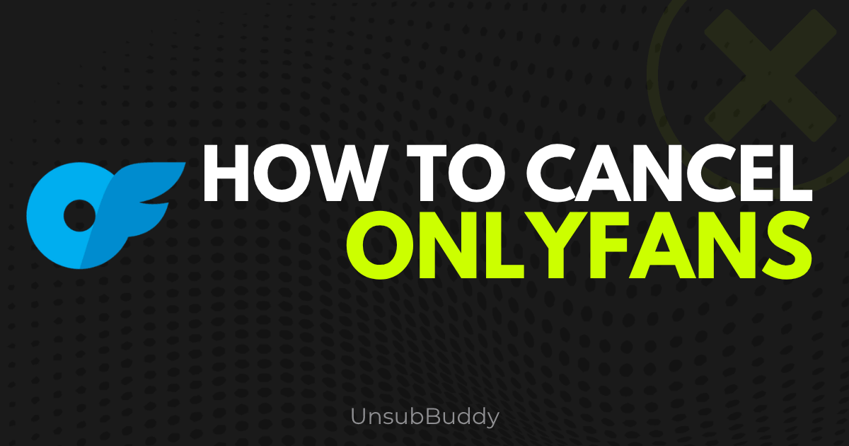 A step-by-step smartphone user interface walkthrough showing how to navigate the OnlyFans account panel to disable the auto-renew toggle.