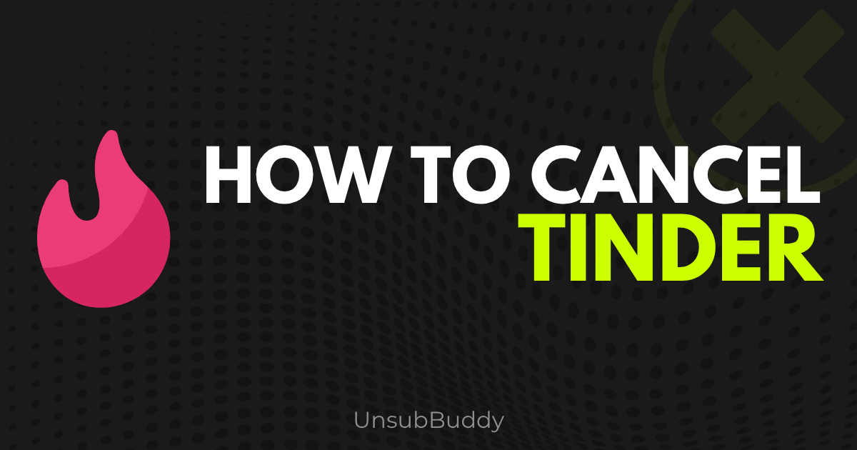 A precise user interface demonstration showing how to access the Tinder app settings account page to successfully cancel an active premium subscription